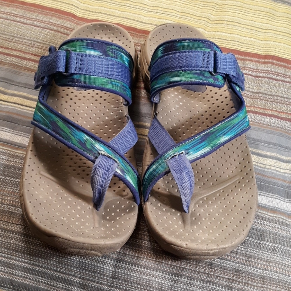 Skechers Blue Green Sandals Sz 9